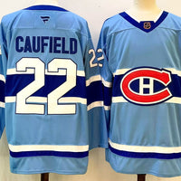 Men's Montreal Canadiens Cole Caufield #22 Fanatics Blue Breakaway Player Jersey
