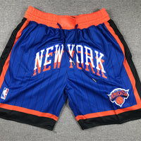 Men's New York Knicks Blue City Edition Pocket Shorts1