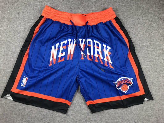 Men's New York Knicks Blue City Edition Pocket Shorts1