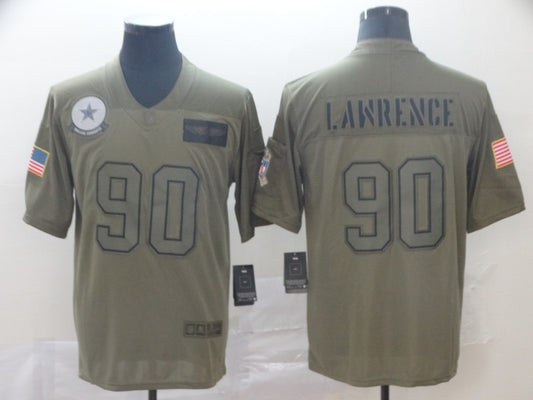 Men's Dallas Cowboys DeMarcus Lawrence #90 Brown Player Game Jersey1