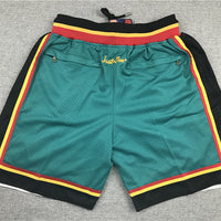Men's Detroit Pistons Green Basketball Shorts1