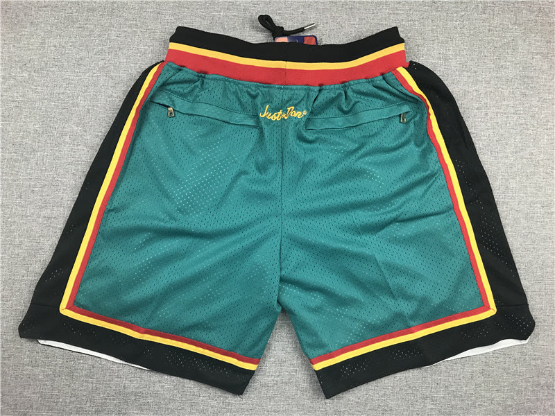 Men's Detroit Pistons Green Basketball Shorts1