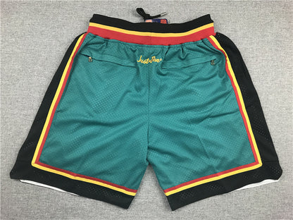 Men's Detroit Pistons Green Basketball Shorts1
