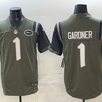 Men's New York Jets Ahmad Sauce Gardner #1 Gotham Green 2025 Rivalries Collection Game Jersey
