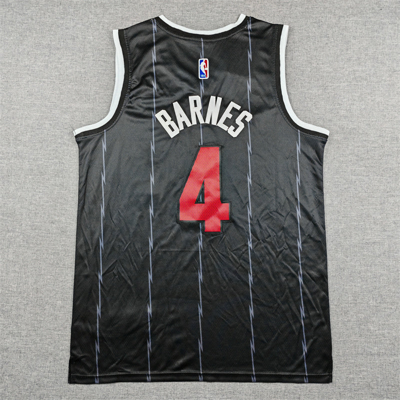 Men's Toronto Raptors Scottie Barnes #4 Black 2025/26 Swingman Jersey - City Edition
