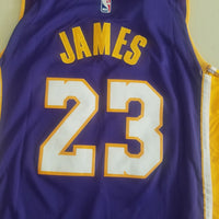 Men's Los Angeles Lakers LeBron James NBA #23 Purple Swingman Jersey1 - City Edition