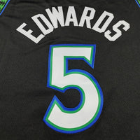 Men's Minnesota Timberwolves Anthony Edwards #5 Black Swingman Jersey - Statement Edition