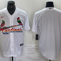 Men's St. Louis Cardinals White Alternate Replica Blank Jersey1