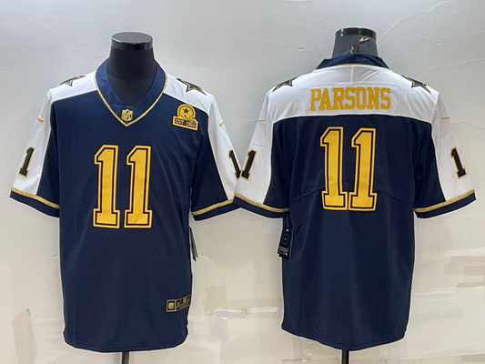 Men's Dallas Cowboys Micah Parsons #11 Navy Player Game Jersey1