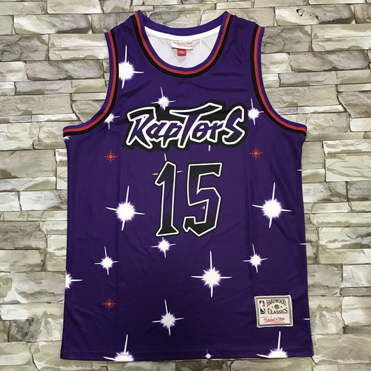 Men's Toronto Raptors Vince Carter Purple Hardwood Classics Swingman Jersey1