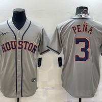 Men's Houston Astros Jeremy Pena #3 Gray Replica Jersey1