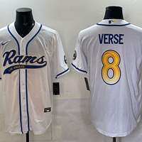 Men's Los Angeles Rams Jared Verse #8 White Game Jersey