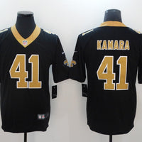 Men's New Orleans Saints Alvin Kamara #41 Black Game Jersey1