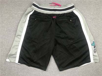 Men's San Antonio Spurs Black Basketball Shorts1