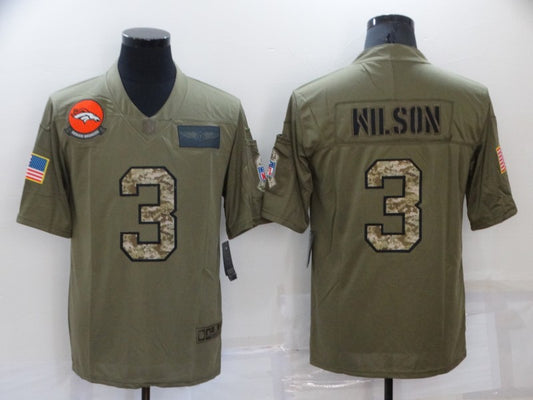 Men's Denver Broncos Russell Wilson #3 Brown Game Player Jersey1