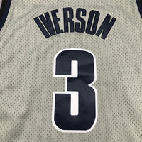 Men's Georgetown Hoyas Allen Iverson #3 NCAA Gray Basketball Jersey
