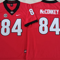 Men's Georgia Bulldogs Ladd McConkey #84 Red Player Game Jersey