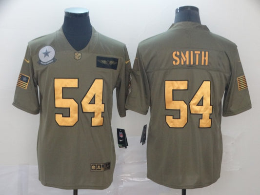 Men's Dallas Cowboys Jaylon Smith #54 Brown Game Player Jersey1
