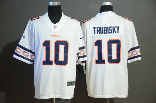 Men's Chicago Bears Mitch Trubisky #10 White Game Player Jersey1