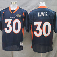 Men's Denver Broncos Terrell Davis Mitchell & Ness Navy Legacy Replica Jersey1