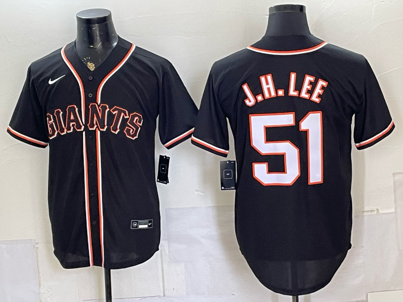 Men's San Francisco Giants Jung Hoo Lee #51 Black Alternate Limited Player Jersey