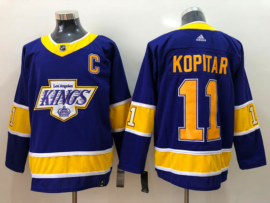 Men's Los Angeles Kings Anze Kopitar #11 Purple Breakaway Jersey1