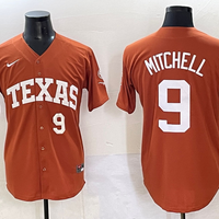 Men's Texas Longhorns Joley Mitchell #9 Brown Replica Player Jersey