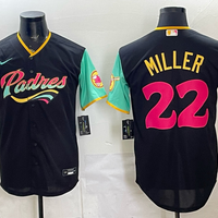 Men's San Diego Padres Mason Miller #22 Black City Connect Replica Player Jersey