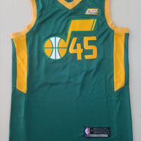 Men's Utah Jazz Donovan Mitchell #45 Green 2020/21 Swingman Player Jersey1