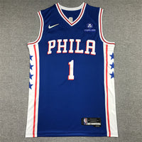 Men's Philadelphia 76ers James Harden Blue 2021/22 Fast Break Replica Jersey1