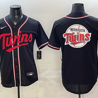 Men's Minnesota Twins Black Fashion Replica Out Jersey