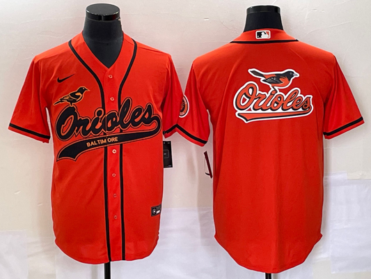 Men's Baltimore Orioles Orange Replica Team Jersey1 Joint Edition
