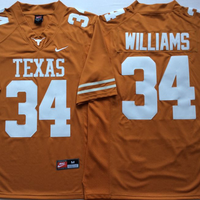 Men's Texas Longhorns Ricky Williams #34 Orange Replica Team Jersey