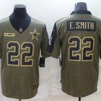 Men's Dallas Cowboys Emmitt Smith #22 Brown Game Player Jersey1