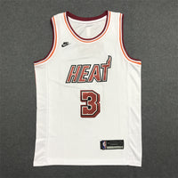 Men's Miami Heat Dwyane Wade #3 White 2022/23 Swingman Jersey1 - Classic Edition