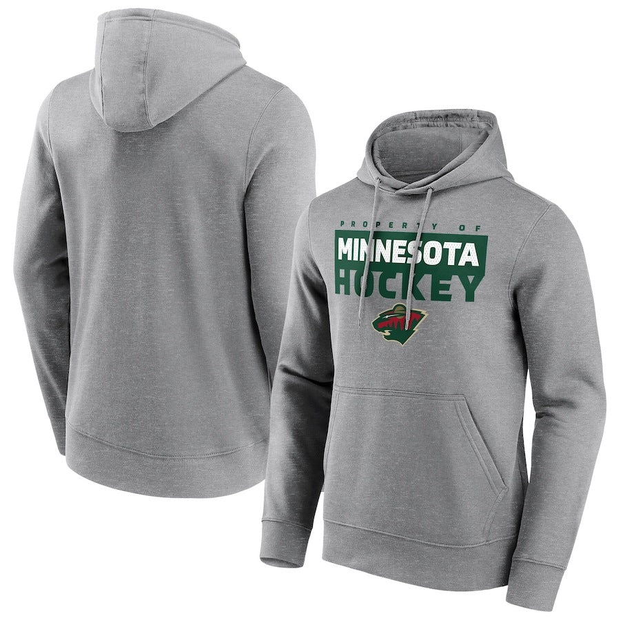 Men's Minnesota Wild Gain Ground Hoodie - Sports Grey