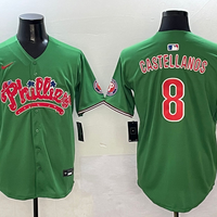 Men's Philadelphia Phillies Nick Castellanos #8 Green Game Jersey1