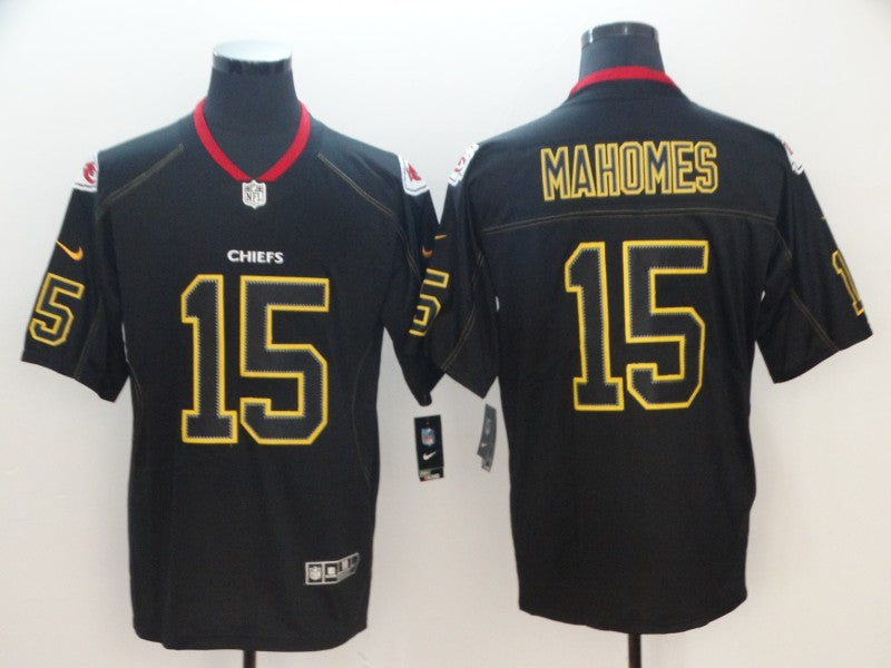 Men's Kansas City Chiefs Patrick Mahomes Black Alternate Game Jersey1