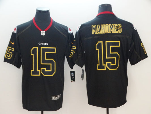 Men's Kansas City Chiefs Patrick Mahomes Black Alternate Game Jersey1