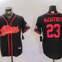 Men's San Francisco 49ers Christian McCaffrey #23 Black Replica Player Jersey1