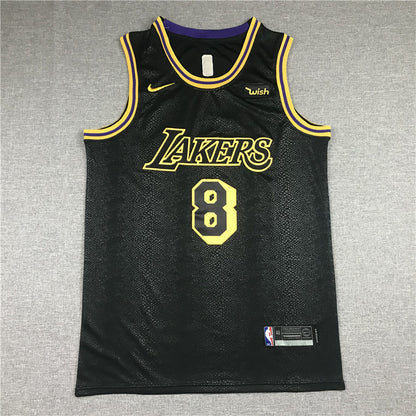 Men's Los Angeles Lakers Kobe Bryant #8-24 Black Mamba City Edition Swingman Jersey1 Black