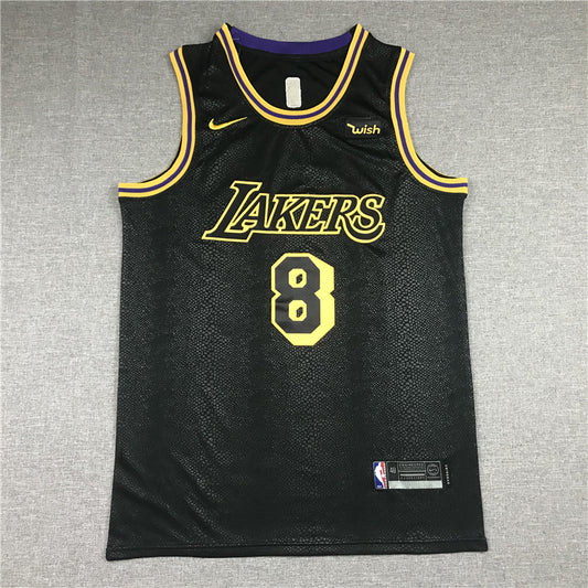 Men's Los Angeles Lakers Kobe Bryant #8-24 Black Mamba City Edition Swingman Jersey1 Black