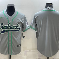 Men's Seattle Seahawks Gray Blank Jersey