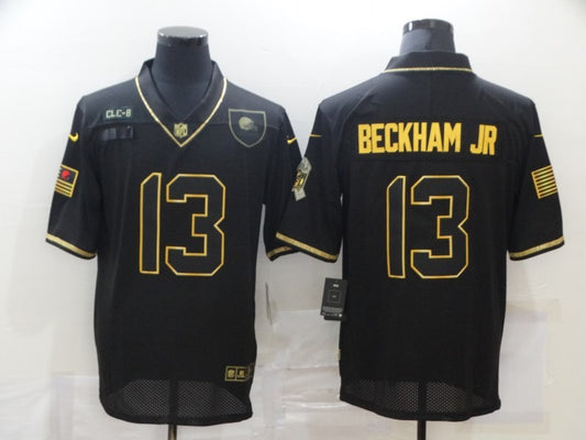 Men's Cleveland Browns #13 Odell Beckham Jr. Black Game Player Jersey1