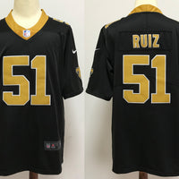 Men's New Orleans Saints Cesar Ruiz #51 Black Game Jersey1