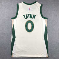 Men's Boston Celtics Jayson Tatum #0 White 2023/24 Swingman Jersey1 - City Edition