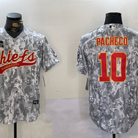 Men's Kansas City Chiefs Isiah Pacheco #10 Arctic Camo Salute to Service Limited Jersey1