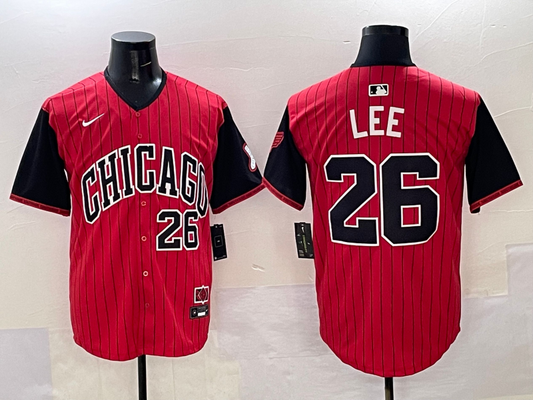 Men's Chicago White Sox Korey Lee #26 Red/Black 2025 City Connect Limited Player Jersey1