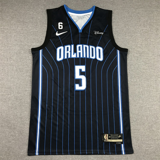 Men's Orlando Magic Paolo Banchero #5 Black 2022/23 Swingman Jersey1 - Icon Edition