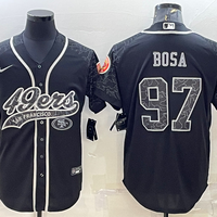 Men's San Francisco 49ers Nick Bosa #97 Black Retired Player RFLCTV Limited Jersey1 Joint Edition